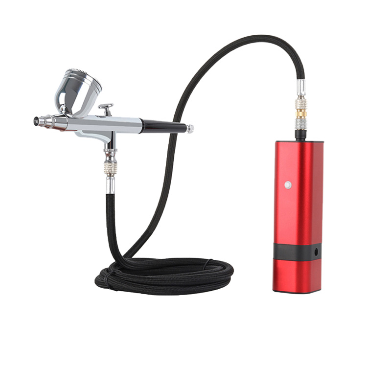 ຊຸດ Airbrush ອັດຕະໂນມັດພ້ອມດ້ວຍປືນ Airbrush ຄູ່ແບບໄຮ້ສາຍ